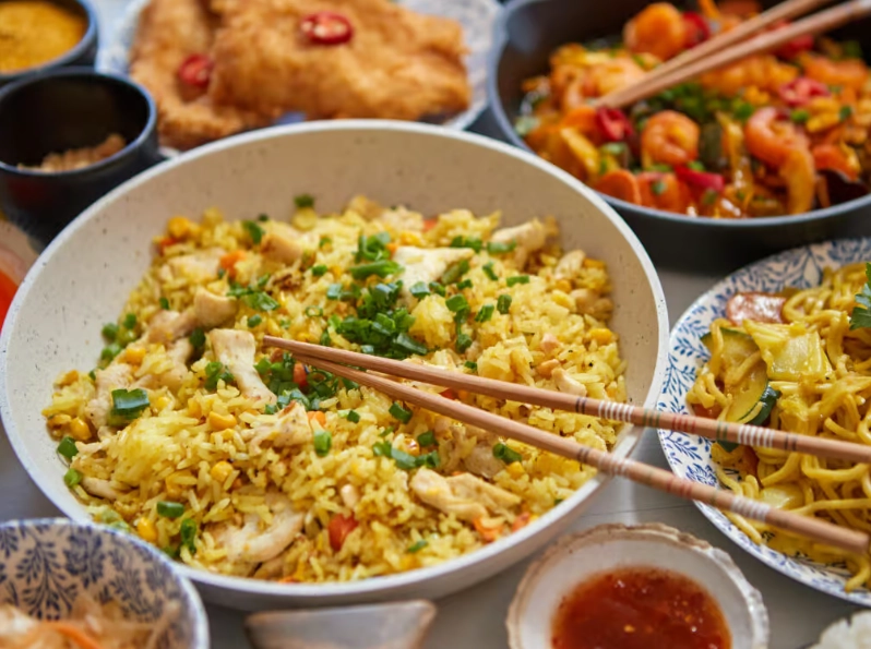 Asian food dishes Asian food dishes